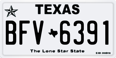TX license plate BFV6391