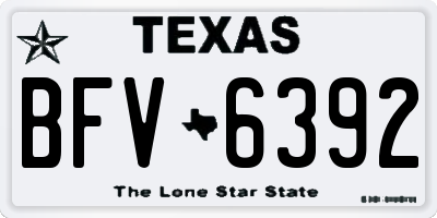 TX license plate BFV6392