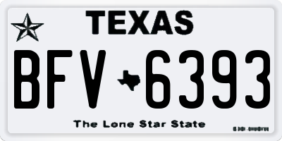 TX license plate BFV6393