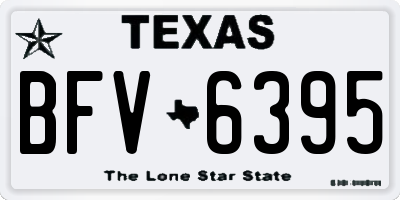 TX license plate BFV6395