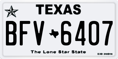 TX license plate BFV6407