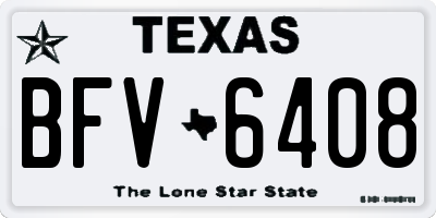 TX license plate BFV6408