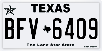 TX license plate BFV6409
