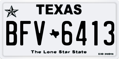 TX license plate BFV6413