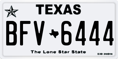 TX license plate BFV6444