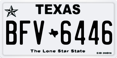 TX license plate BFV6446
