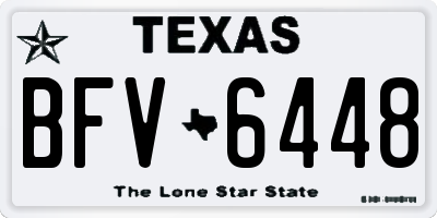 TX license plate BFV6448