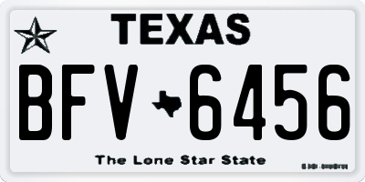 TX license plate BFV6456