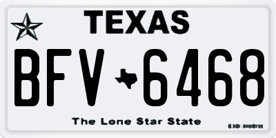 TX license plate BFV6468