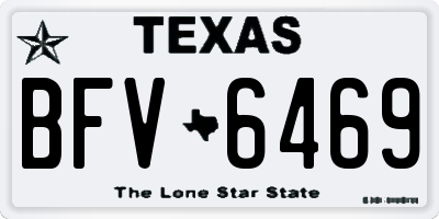 TX license plate BFV6469