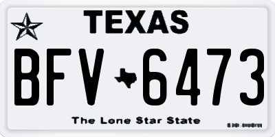 TX license plate BFV6473