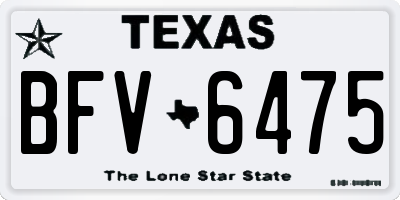 TX license plate BFV6475