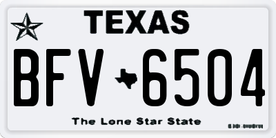 TX license plate BFV6504