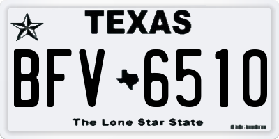 TX license plate BFV6510
