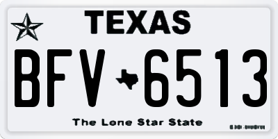 TX license plate BFV6513