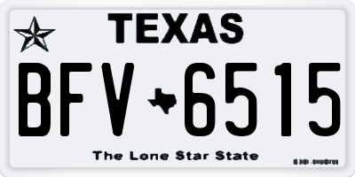 TX license plate BFV6515