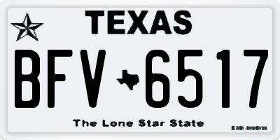 TX license plate BFV6517