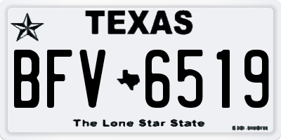 TX license plate BFV6519