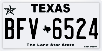 TX license plate BFV6524