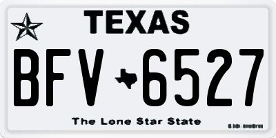 TX license plate BFV6527