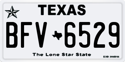 TX license plate BFV6529