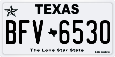 TX license plate BFV6530
