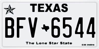 TX license plate BFV6544