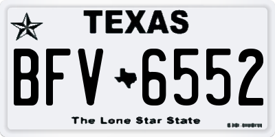 TX license plate BFV6552