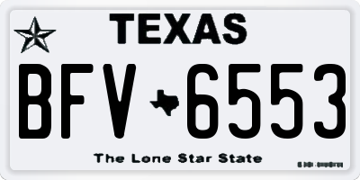TX license plate BFV6553