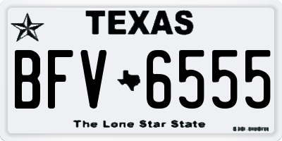 TX license plate BFV6555