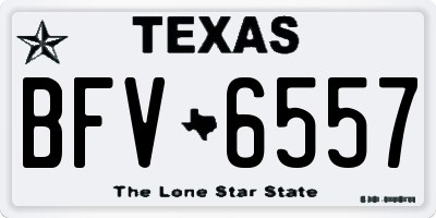 TX license plate BFV6557