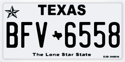 TX license plate BFV6558