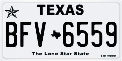 TX license plate BFV6559