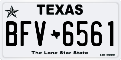 TX license plate BFV6561