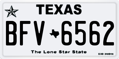 TX license plate BFV6562