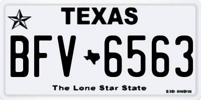 TX license plate BFV6563