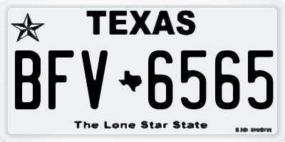 TX license plate BFV6565