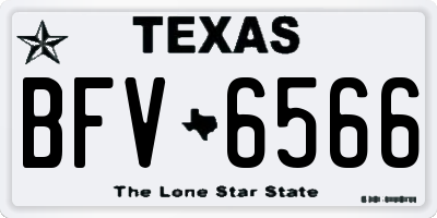 TX license plate BFV6566