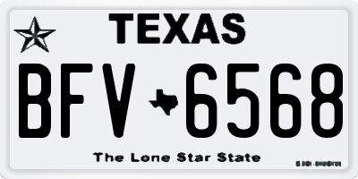 TX license plate BFV6568