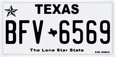 TX license plate BFV6569