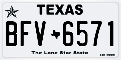 TX license plate BFV6571