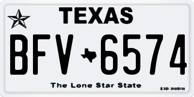 TX license plate BFV6574
