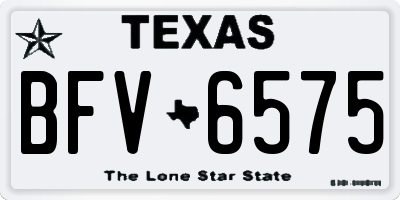 TX license plate BFV6575
