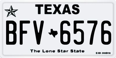 TX license plate BFV6576