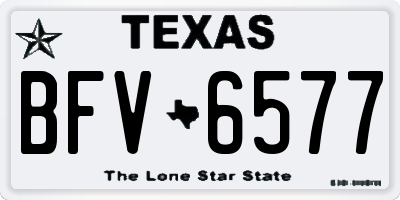 TX license plate BFV6577