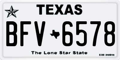 TX license plate BFV6578