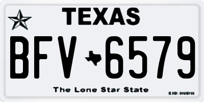 TX license plate BFV6579