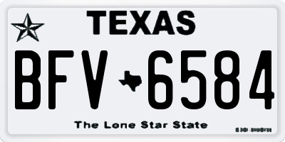 TX license plate BFV6584