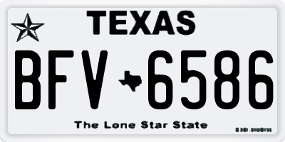 TX license plate BFV6586
