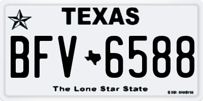 TX license plate BFV6588